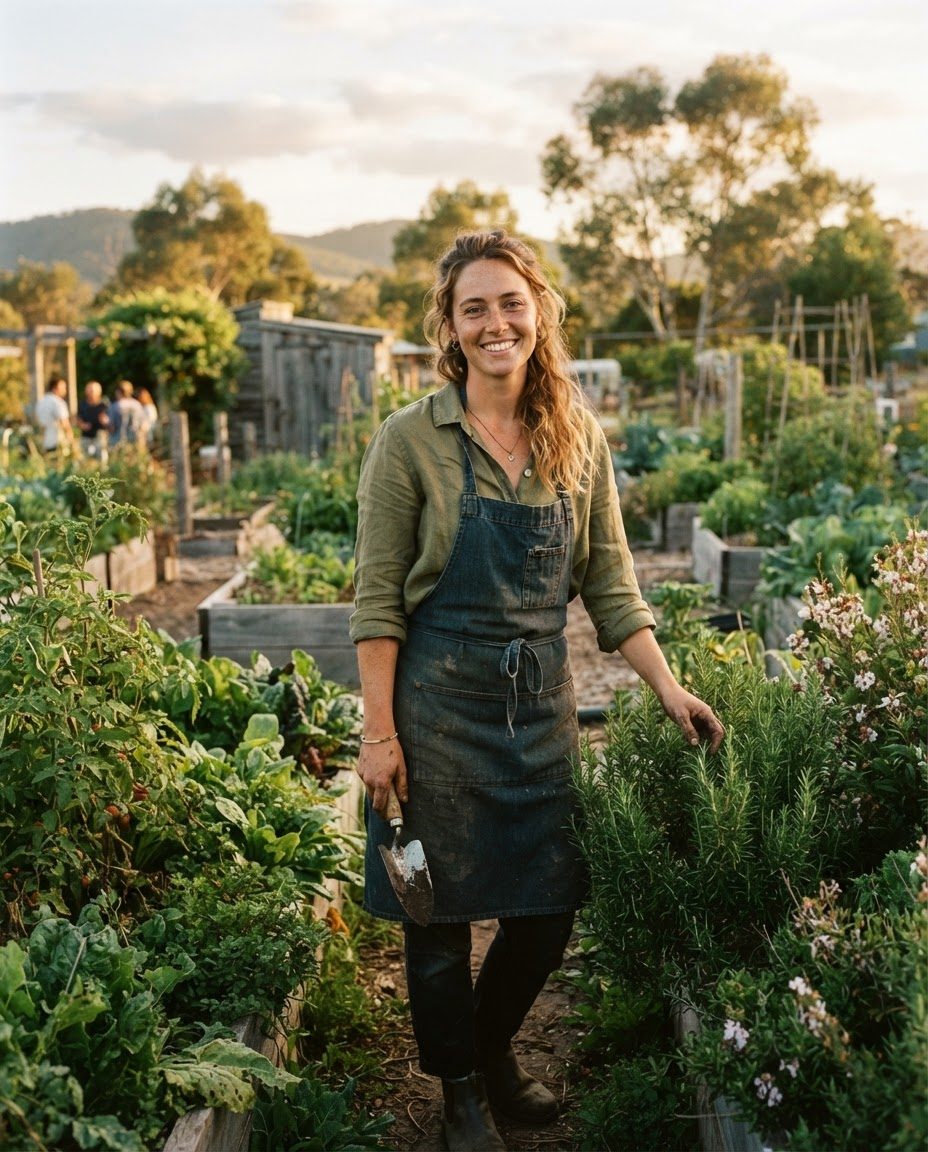 Amina, community garden volunteer